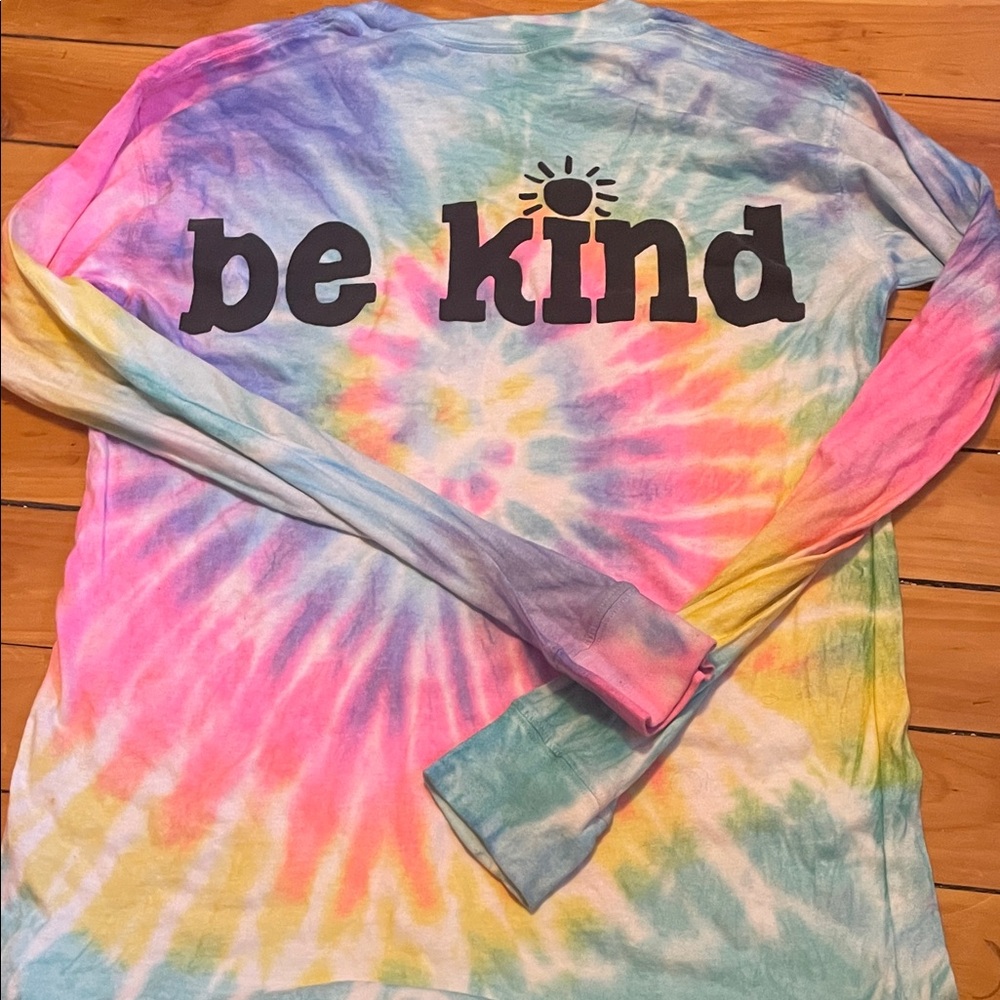 Colorful Tie-Dye 'Be Kind' Kids Shirt